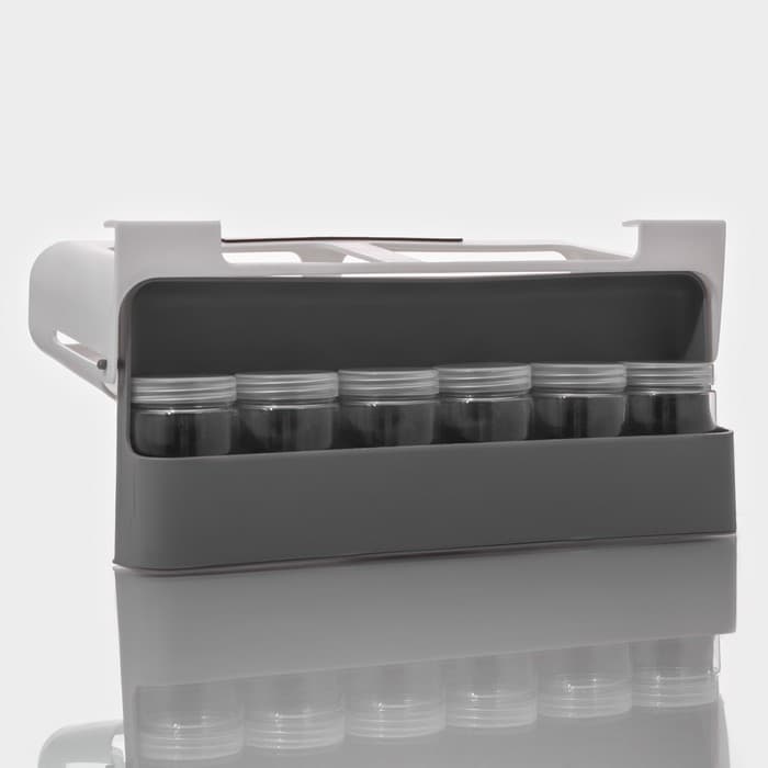 Органайзер подвесной в комплекте с банками, 6 шт. (125 мл), 32×13.5×9.5 см