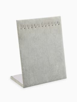 Подставка для кулонов, цепочек, браслетов QF, 12 крючков 20×10×25 см, бархатная, серая