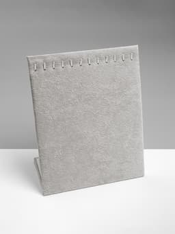 Подставка для кулонов, цепочек, браслетов QF, 12 крючков 20×10×25 см, бархатная, серая