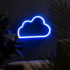 Неоновая вывеска «Облако» 30×19 см, батарейки AAx3 (нет в комплекте) + USB, свечение синее