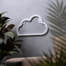 Неоновая вывеска «Облако» 30×19 см, батарейки AAx3 (нет в комплекте) + USB, свечение синее