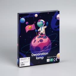 Неоновая вывеска «Планета» 30×17.5 см, батарейки AAx3 (не в комплекте) + USB, свечение розово-синее