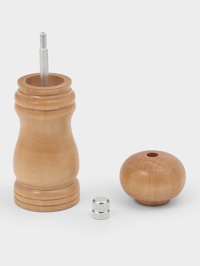Мельница для специй Доляна, 13.5×4.5 см, металлический механизм, бежевая