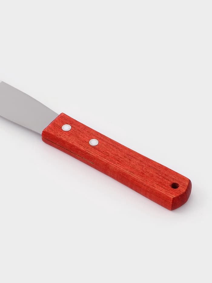 Кондитерская лопатка - палетка, прямая, 42 см, рабочая часть 30 см, нержавеющая сталь, коричневая