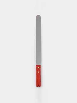 Кондитерская лопатка - палетка, прямая, 42 см, рабочая часть 30 см, нержавеющая сталь, коричневая