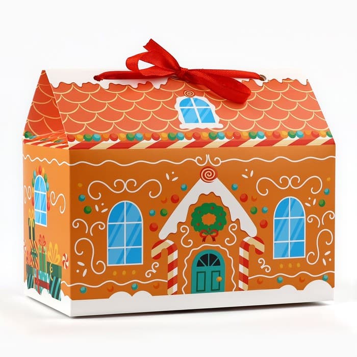 Коробка для сладостей «Пряничный новогодний домик», 10×18×14 см