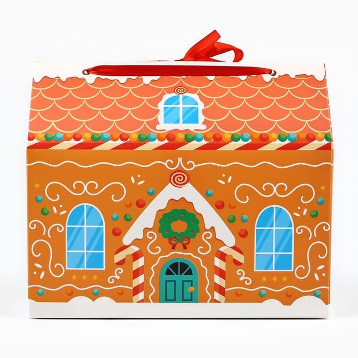 Коробка для сладостей «Пряничный новогодний домик», 10×18×14 см