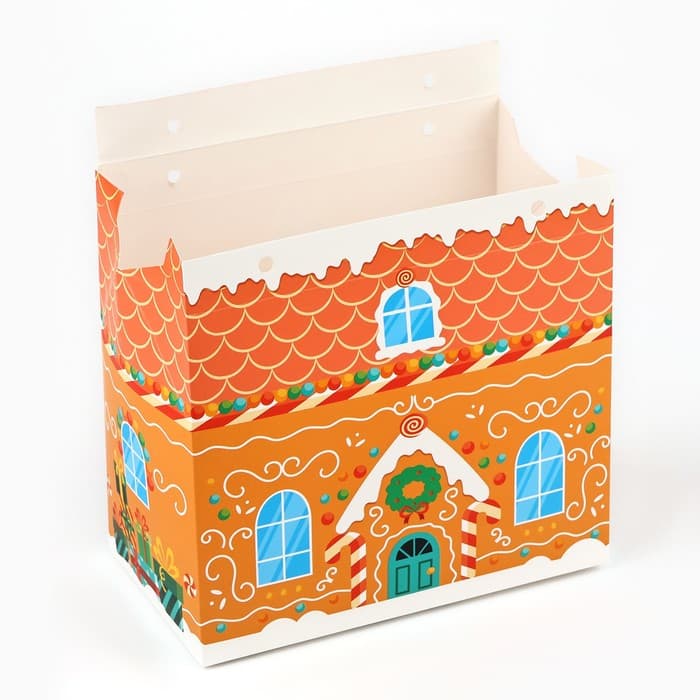Коробка для сладостей «Пряничный новогодний домик», 10×18×14 см