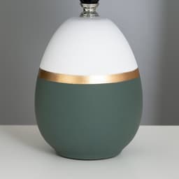Настольная лампа с абажуром RISALUX «Айми», 1×40 Вт, E14, зелёный/белый, 20×20×32 см
