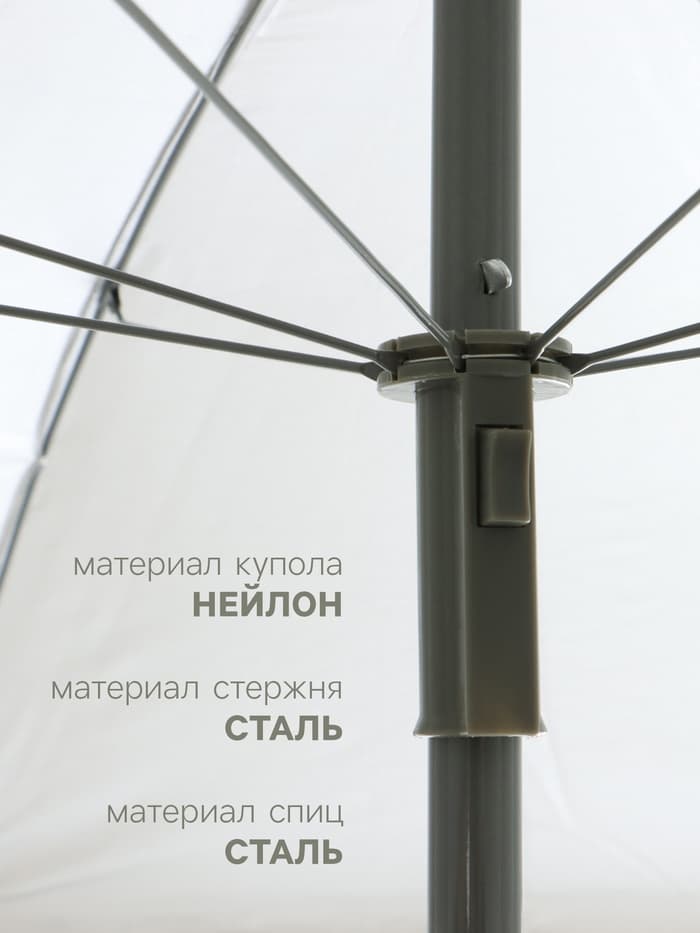 Зонт пляжный maclay, с УФ-защитой, d=160 см, h=170 см