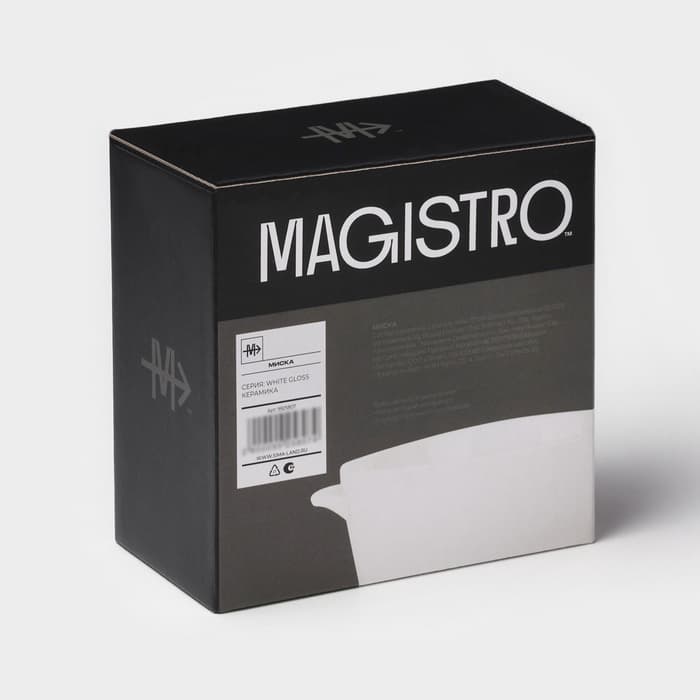 Салатник Magistro Whitewarm, 500 мл, 15×12.5×6 см, фарфор, белый