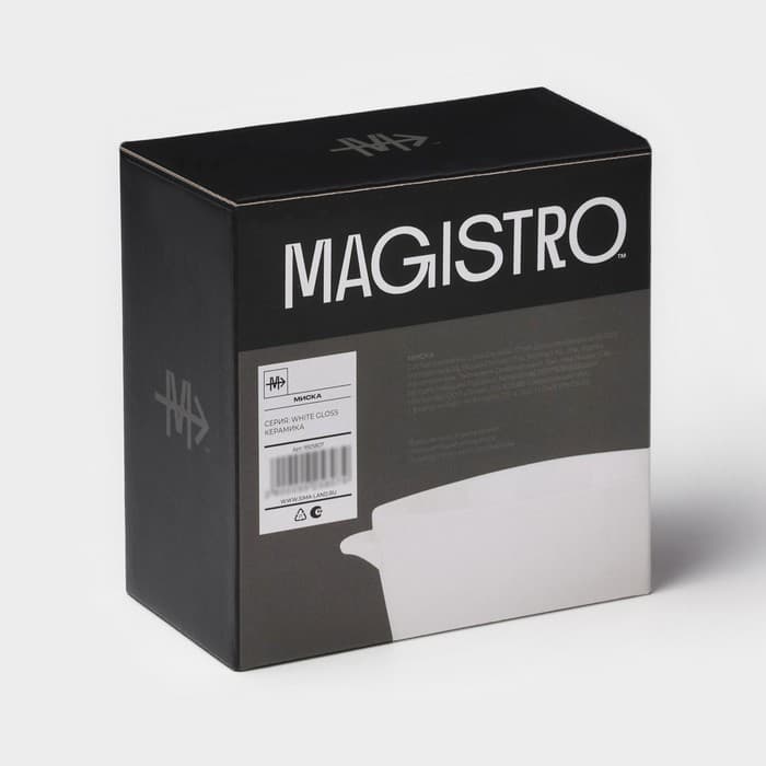 Салатник Magistro Whitewarm, 500 мл, 15×12.5×6 см, фарфор, белый
