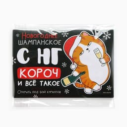 Наклейка на бутылку «Шампанское новогоднее», 12×8 см