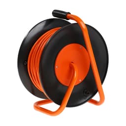 Удлинитель на катушке Luazon Lighting ЕСО, 4 розетки, 50 м, 10 А, ПВС 3×0.75 мм2, с з/к, IP 20, термовыключатель