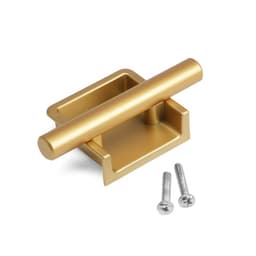 Ручка врезная, Hidden, мо 32 мм, цвет сатиновое золото