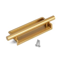 Ручка врезная, Hidden, мо 96 мм, цвет сатиновое золото