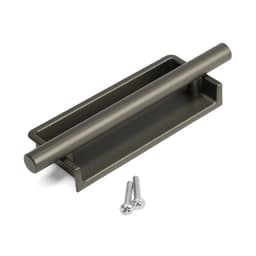 Ручка врезная, Hidden, мо 96 мм, тёмная, железо