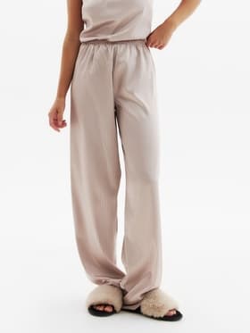 Брюки домашние женские MINAKU: Home collection, бежевые, размер 46