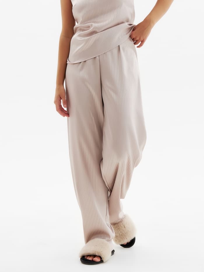 Брюки домашние женские MINAKU: Home collection, бежевые, размер 46