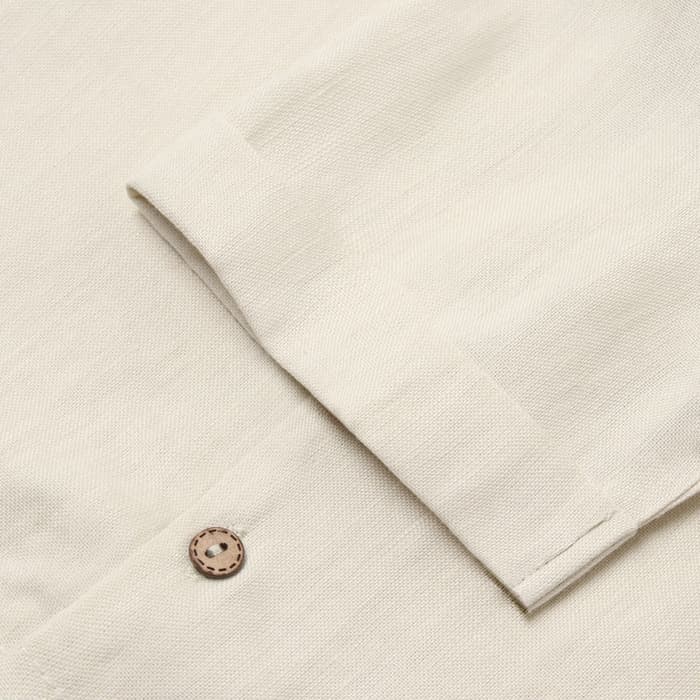 Рубашка для мальчика «Крошка Я» Linen, рост 86-92, молочная