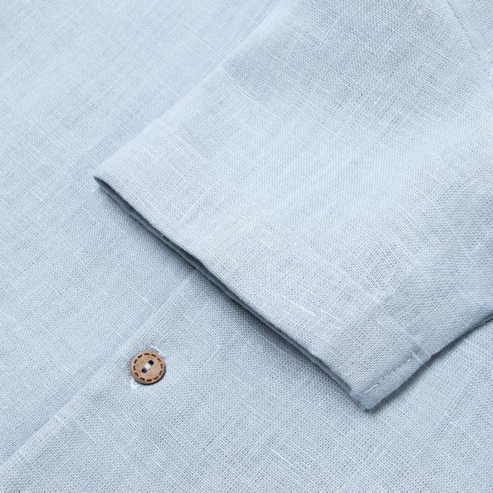 Рубашка для мальчика «Крошка Я» Linen, рост 86-92, голуба