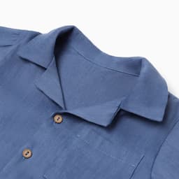 Рубашка для мальчика «Крошка Я» Linen, рост 86-92, синяя