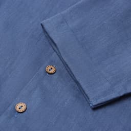 Рубашка для мальчика «Крошка Я» Linen, рост 86-92, синяя