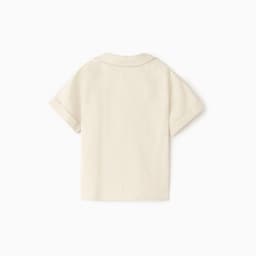 Рубашка для мальчика «Крошка Я» Linen, рост 92-98 см, молочная