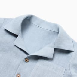 Рубашка для мальчика «Крошка Я» Linen, рост 92-98 см, голубая