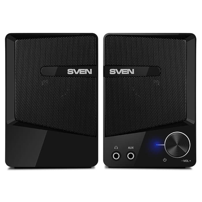 Колонки Sven 248, формат акустики 2.0, 6 Вт, USB, чёрные