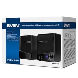 Колонки Sven 248, формат акустики 2.0, 6 Вт, USB, чёрные
