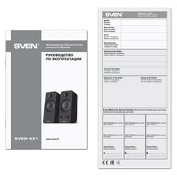 Колонки Sven 431, формат акустики 2.0, 6 Вт, Bluetooth, USB, чёрные