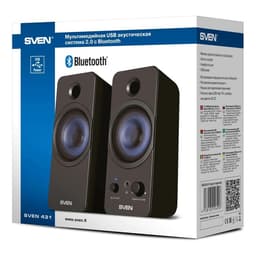 Колонки Sven 431, формат акустики 2.0, 6 Вт, Bluetooth, USB, чёрные