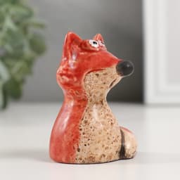 Фигурка керамика «Рыжая лисичка», 5.1×5.4×6.8 см