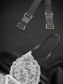 Лямки для бюстгальтера, силиконовые, фурнитура металл, 1.5 см, 37 см, пара, прозрачные