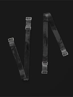 Лямки для бюстгальтера, силиконовые, фурнитура металл, 1.5 см, 37 см, пара, прозрачные