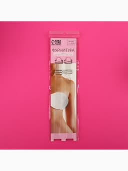 Лямки для бюстгальтера, силиконовые, фурнитура металл, 1.5 см, 37 см, пара, прозрачные