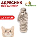 Адресник - капсула под записку, 0.8×2.1 см, рельефный, металл