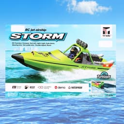 Катер радиоуправляемый STORM, водомёт, работает от аккумулятора, цвет красный