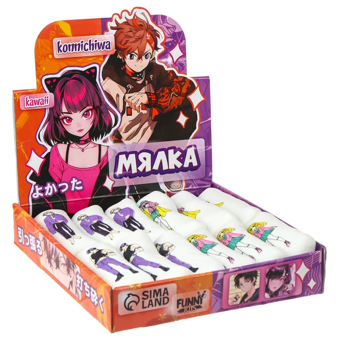 Антистресс сквиш мялка Funny toys «Моя любимая дакимакура», аниме, тянучка, в шоубоксе