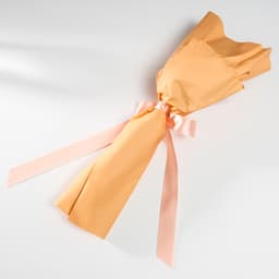 Букет из мыльных лепестков для ванны «Роза в шарике», подарочный, оранжевый, 8.5×8.5×36 см