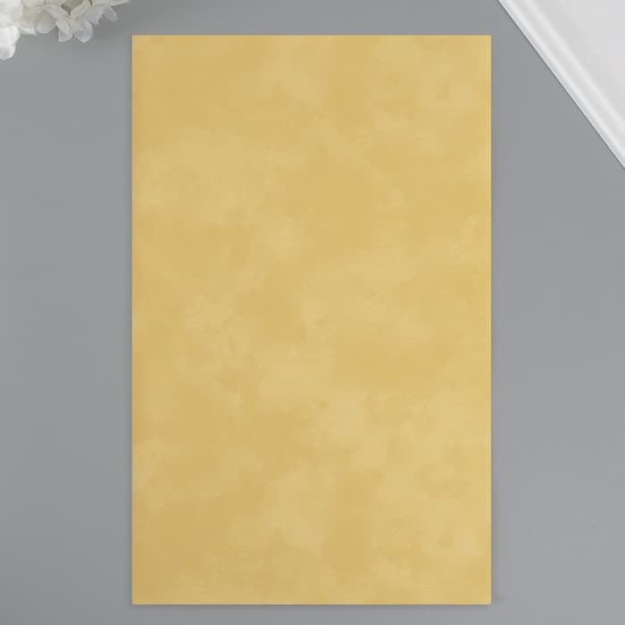 Лист для творчества искусственная кожа «Масло. Матовый», жёлтый лист 33×20 см, толщина 0.74 мм