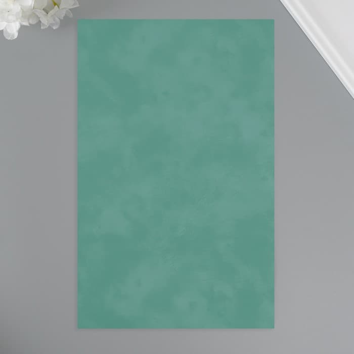 Лист для творчества искусственная кожа «Масло. Матовый», бирюзовый лист 33×20 см, толщина 0.74 мм