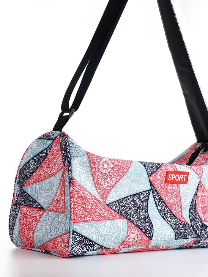 Сумка спортивная на молнии TEXTURA, боковой карман-сетка, регулируемый ремень, средний размер, красная