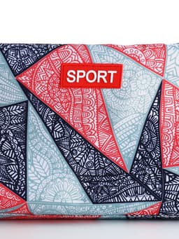 Сумка спортивная на молнии TEXTURA, боковой карман-сетка, регулируемый ремень, средний размер, красная