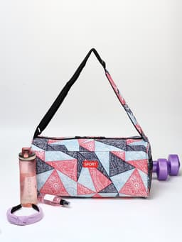 Сумка спортивная на молнии TEXTURA, боковой карман-сетка, регулируемый ремень, средний размер, красная