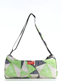 Сумка спортивная на молнии TEXTURA, боковой карман-сетка, регулируемый ремень, средний размер, зелёная