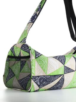 Сумка спортивная на молнии TEXTURA, боковой карман-сетка, регулируемый ремень, средний размер, зелёная