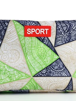 Сумка спортивная на молнии TEXTURA, боковой карман-сетка, регулируемый ремень, средний размер, зелёная