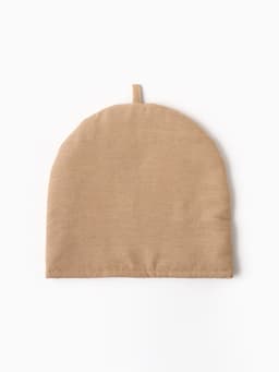 Грелка на чайник Этель ECO, бежевая, 28×28 см, 70% хлопок, 30% лён, 190 г/м²